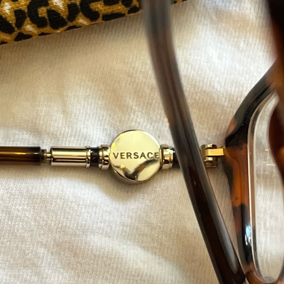 VERSACE TORTOISE SHELL FRAMES, with lens, excellent condition like new ITALY - Picture 2 of 7